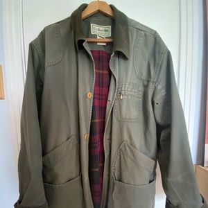 L.L. Bean olive green barn jacket / chore coat / field jacket